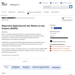 Répertoire Opérationnel des Métiers et des Emplois (ROME)
