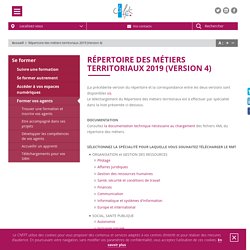 Répertoire des métiers territoriaux 2019 (Version 4)