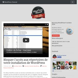 Bloquer l'accès aux répertoires de votre installation de WordPress