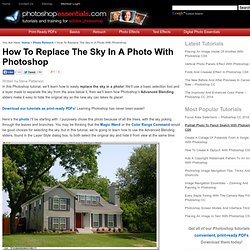 How To Replace The Sky In A Photo With Photoshop