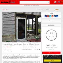 How to Replace a Screen Door in 11 Easy Steps Article