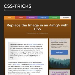 Replace the Image in an <img> with CSS