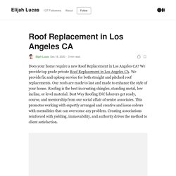 Roof Replacement in Los Angeles CA