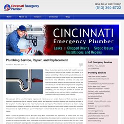 Plumbing Service, Repair, and Replacement - Cincinnati Emergency Plumber - Cincinnati Emergency Plumber