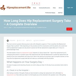 How Long Does Hip Replacement Surgery Take - A Complete Overview