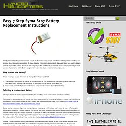 Easy 7 Step Syma S107 Battery Replacement Instructions