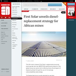 Solar group to use balance sheet to unlock diesel-replacement opportunities at African mines