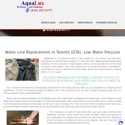 Water Line Repair, Replacement in Toronto (GTA) - 18 year experience