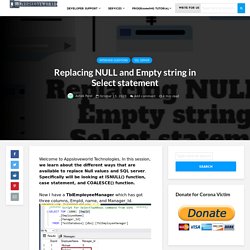 Replacing NULL and Empty string in Select statement