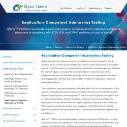 Replication-Competent Adenovirus Testing - Biogene Qvirus Platform