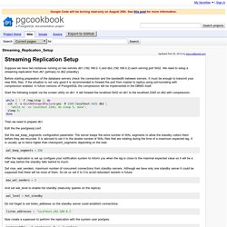 Streaming_Replication_Setup - pgcookbook - a PostgreSQL documentation project