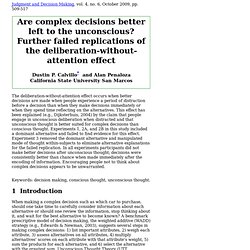 Are complex decisions better left to the unconscious? Further failed replications of the deliberation-without-attention effect
