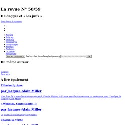 La réponse de Jacques Rancière à Jacques-Alain Miller