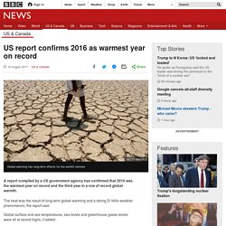 US report confirms 2016 as warmest year on record