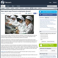 New report says Foxconn employees abused