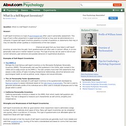 Self Report Inventory - Psychology - About.com