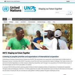 UN75 Final Report: Shaping our Future Together