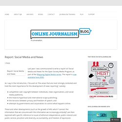 Report: Social Media and News