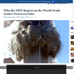 Why the NIST Report on the World Trade Center Towers is False