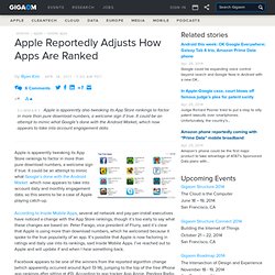 Apple Reportedly Adjusts How Apps Are Ranked: Tech News and Analysis «
