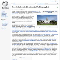 Reportedly haunted locations in Washington, D.C.