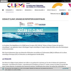 Océan et Climat, Graines de reporters scientifiques - CLEMI