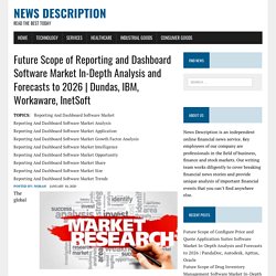 Future Scope of Reporting and Dashboard Software Market In-Depth Analysis and Forecasts to 2026