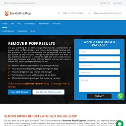 Remove Ripoff Reports Complaints