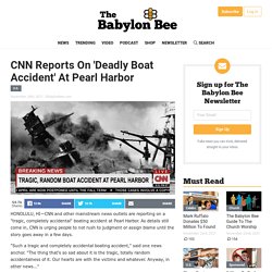 CNN Reports On 'Deadly Boat Accident' At Pearl Harbor