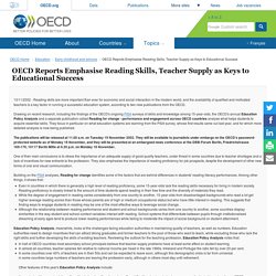 OECD Reports Emphasise Reading Skills, Teacher Supply as Keys to Educational Success