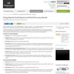 Chegg Reports Fourth Quarter and Fiscal Year 2013 Results