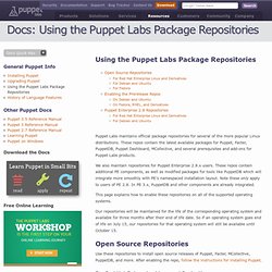 Using the Puppet Labs Package Repositories