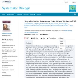 Repositories for Taxonomic Data: Where We Are and What is Missing