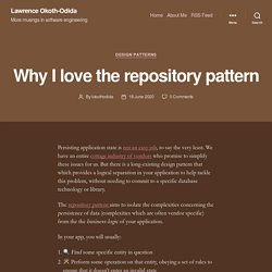 Why I love the repository pattern — Lawrence Okoth-Odida