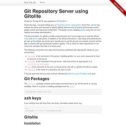 Git Repository Server using Gitolite - kris.me.uk