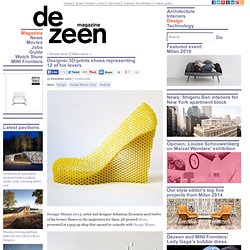 3D-printed shoes that represent 12 of Sebastian Errazuriz's lovers