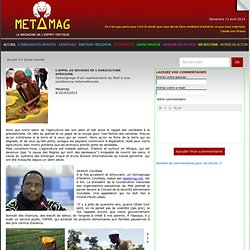 L'appel au secours de l'agriculture africaine - Témoignage d'un représentant du Mali à une conférence internationale