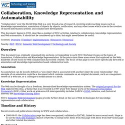 Collaboration, Knowledge Representation and Automatability