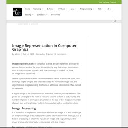 Image Representation in Computer Graphics