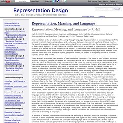 Representation, Meaning, and Language - Representation Design