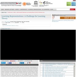 Learning Representations: A Challenge for Learning Theory