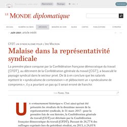 Malaise dans la représentativité syndicale, par Karel Yon (Le Monde diplomatique, juin 2017)