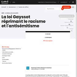 La loi Gayssot réprimant le racisme et l’antisémitisme - Lumni