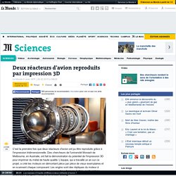 Deux réacteurs d'avion reproduits par impression 3D