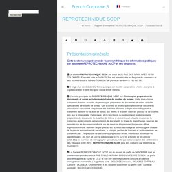 French Corporate - REPROTECHNIQUE SCOP - (79368308700019)