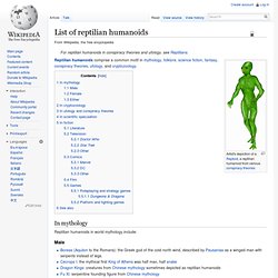 List of reptilian humanoids