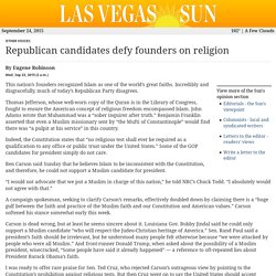 Republican candidates defy founders on religion - Wednesday, Sept. 23, 2015