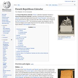 French Republican Calendar