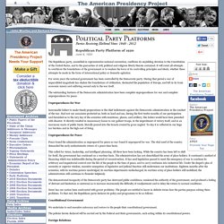 Republican Party Platforms: Republican Party Platform of 1920