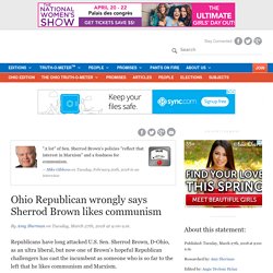 Ohio Republican wrongly says Sherrod Brown likes communism